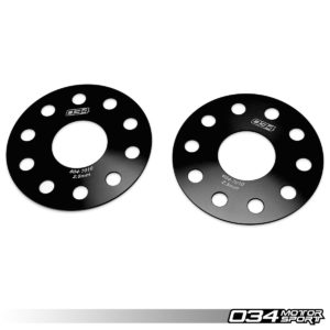 Wheel Spacer Pair, 2.5mm, Volkswagen AND Audi 5x112 with 57.1mm Center Bore - 034-604-7010 - 034Motorsport