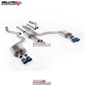 Cat Back inox avec intermédiaire sorties Burnt Titanium - Audi A6 C7.5 A6 3.0TFSI V6 S-Line Facelift - SSXAU1058 - Milltek