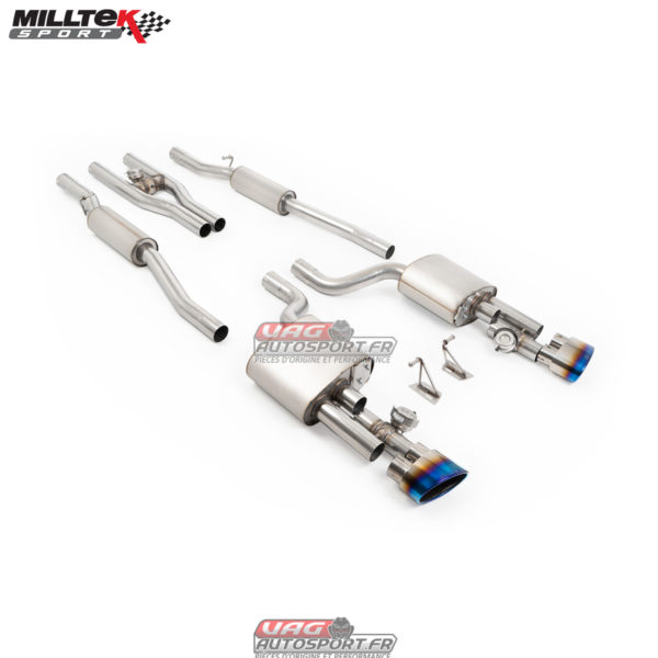Ligne d'échappement complète à Valves - Milltek SSXAU1130 - Audi - RS4 B7 4.2 FSI V8 - 2006 2008