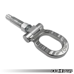 Crochet de remorquage en acier inoxydable 105mm - Audi MQB/B8/B8.5/B9 & VW MQB - 034-605-0008 - 034Motorsport