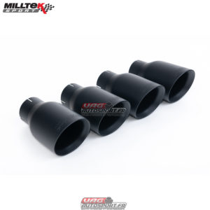 Demi-ligne (CatBack) - Sans silencieux intermédiaire - Sorties Quad GT100 Cerakote Black - Audi S8 D4 4.0 TFSI - SSXAU469 - Milltek