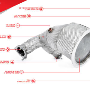 Downpipe Performance Unitronic pour B9 S4/S5 3.0TFSI - UH044-EXA