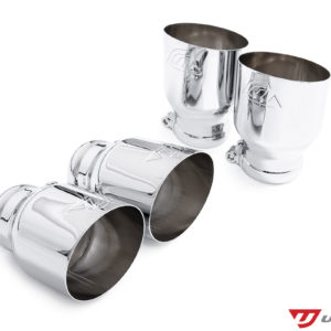 Embouts d'échappement chrome ronds Unitronic pour MK7/8 Golf R & 8V/8Y S3 - UH059-EXA