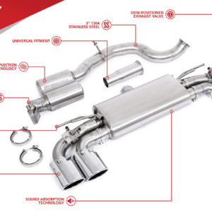 Système d'échappement Cat-Back pour MK8 Golf R - Unitronic - UH062-EXA