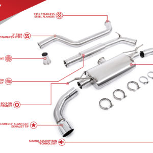 Système d'échappement Cat-Back pour MK8 GTI - Unitronic UH066-EXA
