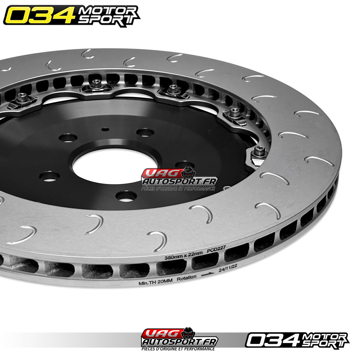 Kit d'Amélioration de Disque de Frein Arrière Flottant 2-Pièces pour Audi C7 S6/S7 - 034-301-2013 - 034Motorsport – Image 4
