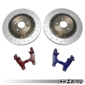 2-Piece Floating Rear Brake Rotor 355mm Upgrade 034Motorsport 034-301-2012-RED