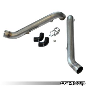 Ensemble de Bipipes, Audi S4 B5 & Audi A6/Allroad C5 2.7T, en Acier Inoxydable avec Bungs WMI - 034Motorsport - 034-108-5001-RAW